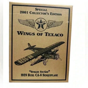Wings Of Texaco Die-Cast airplane new in box 2001